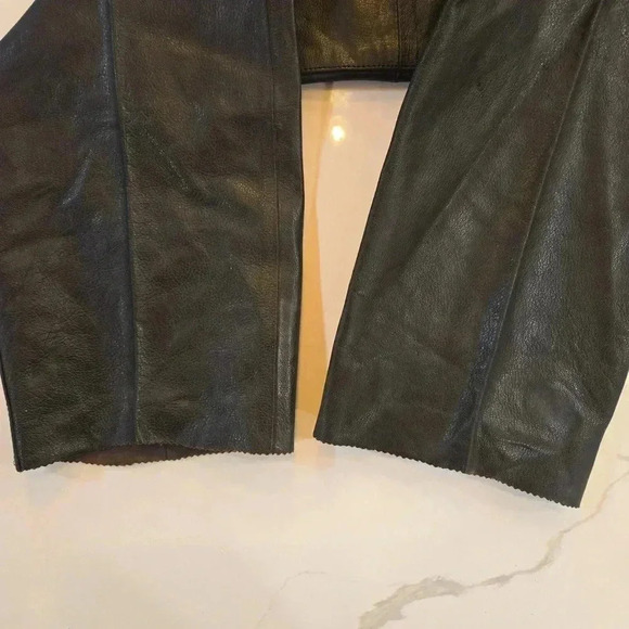 NWT Vintage Lamb Skin Leather Trouser Sport Joinus Pants Black Size 36 Waist - Picture 7 of 12
